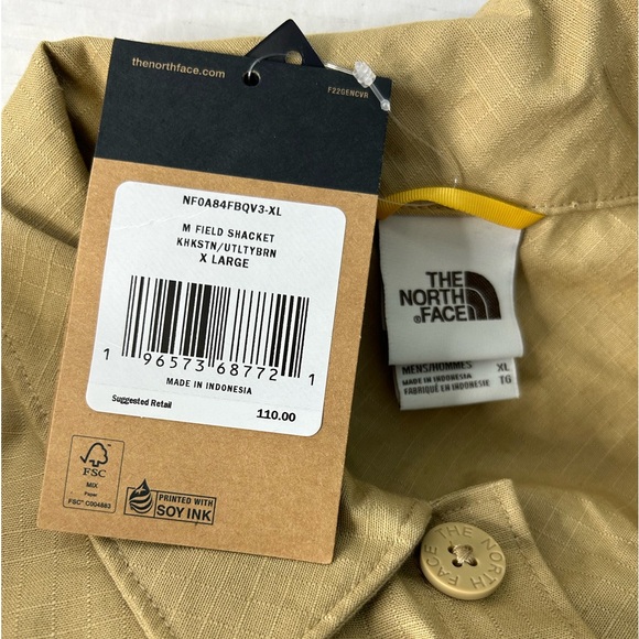 The North Face Field Shacket Pockets Button Front Utility Barn Coat Standard Fit - Picture 8 of 9